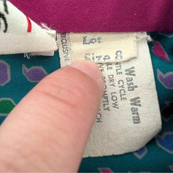 Vintage 80s Talbots Secretary Dress Womens Size 8 Blue Union Made Long Sleeve - Picture 7 of 16